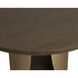Sultana 59 X 30 inch Dark Brown / Dark Brown / Brushed Brass Outdoor Dining Table